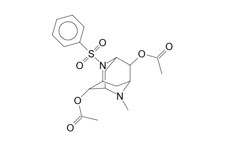 2,6-DIAZATRICYCLO[3.3.1.13,7]DECANE-4,8-DIOL, 2-METHYL-6-(PHENYLSULFONYL)-, DIACETATE (ESTER), (1alpha,3beta,4beta,5alpha,7.