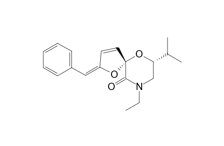 6-Isopropyl-2-[1'-benzylideneprop-2'-en-1'-yl)oxy]-N(4)-ethyl-5-oxomorpholine