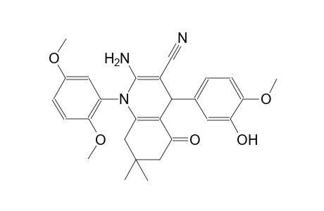 3-quinolinecarbonitrile, 2-amino-1-(2,5-dimethoxyphenyl)-1,4,5,6,7,8-hexahydro-4-(3-hydroxy-4-methoxyphenyl)-7,7-dimethyl-5-oxo-