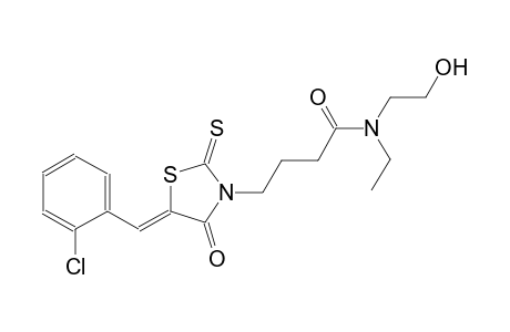 4-[(5Z)-5-(2-chlorobenzylidene)-4-oxo-2-thioxo-1,3-thiazolidin-3-yl]-N-ethyl-N-(2-hydroxyethyl)butanamide