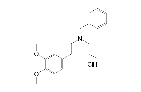 N-benzyl-3,4-dimethoxy-N-propylphenethylamine, hydrochloride