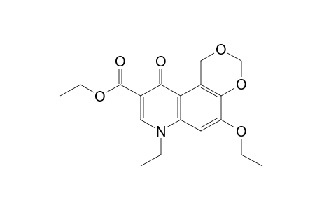 7,10-dihydro-5-ethoxy-7-ethyl-10-oxo-1H-m-dioxino[5,4-f]quinoline-9-carboxylic acid, ethyl ester