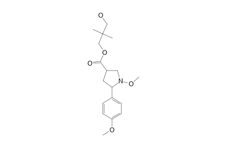4-(2,2-DIMETHYL-3-HYDROXYPROPOXYCARBONYL)-1-METHOXY-2-(4'-METHOXYPHENYL)-PYRROLIDINE;MAJOR-DIASTEREOMER