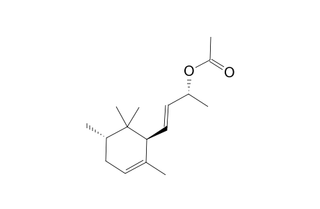 Acetic acid (E)-(R)-1-methyl-3-((1S,5S)-2,5,6,6-tetramethyl-cyclohex-2-enyl)-allyl ester