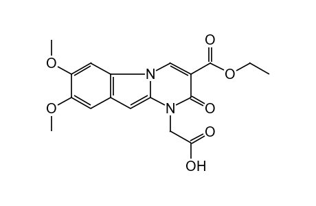 3-CARBOXY-7,8-DIMETHOXY-2-OXOPYRIMIDO[1,2-a]INDOLE-1(2H)-ACETIC ACID, 3-ETHYL ESTER