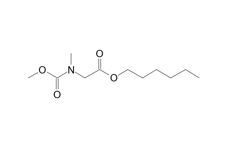 Glycine, N-methyl-N-methoxycarbonyl-, hexyl ester