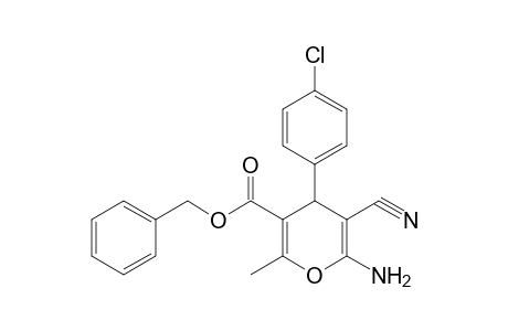 Benzyl 6-amino-4-(4-chlorophenyl)-5-cyano-2-methyl-4H-pyran-3-carboxylate