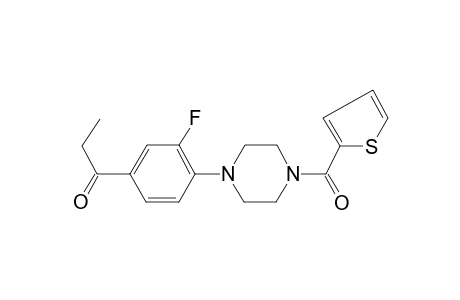 1-(3-Fluoro-4-[4-(2-thienylcarbonyl)-1-piperazinyl]phenyl)-1-propanone