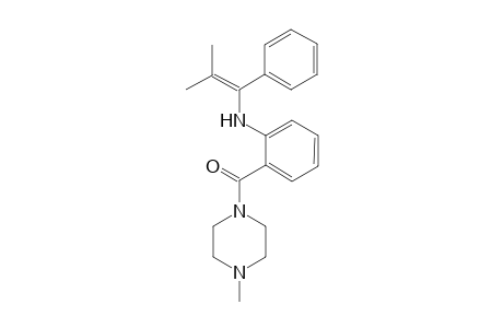 4-Methyl-1-[2-[2-methyl-1-phenylpropen-1-yl)amino]benzoyl]piperazine