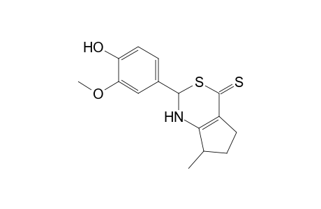 2-(4-hydroxy-3-methoxyphenyl)-7-methyl-2,5,6,7-tetrahydrocyclopenta[d][1,3]thiazine-4(1H)-thione