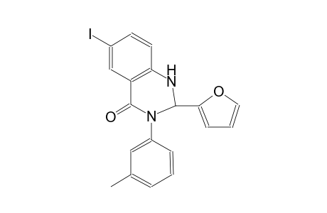 2-(2-furyl)-6-iodo-3-(3-methylphenyl)-2,3-dihydro-4(1H)-quinazolinone