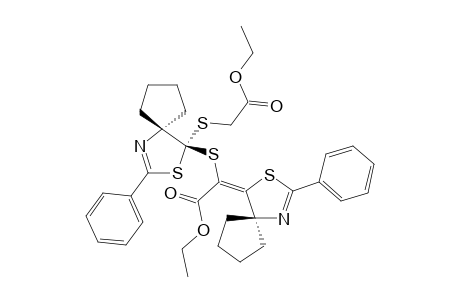 #6B;(E)-ETHYL-2-{{4-{[(ETHOXYCARBONYL)-(2-PHENYL-3-THIA-1-AZASPIRO-[4.4]-NON-1-EN-4-YLIDENE)-METHYL]-THIO}-2-PHENYL-3-THIA-1-AZASPIRO-[4.4]-NON-1-EN-4-YL}-THIO