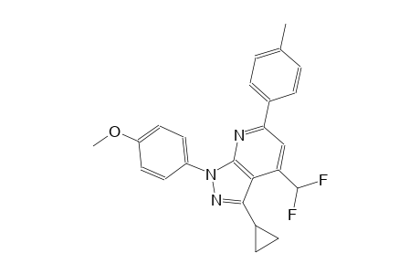 1H-pyrazolo[3,4-b]pyridine, 3-cyclopropyl-4-(difluoromethyl)-1-(4-methoxyphenyl)-6-(4-methylphenyl)-
