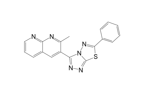 3-(2'-Methyl-1',8'-naphthyridin-3'-yl)-6-phenyl-1,2,4-triazolo[3,4-b][1,3,4]thiadiazole