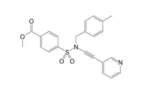 Methyl 4-(N-(4-methylbenzyl)-N-(pyridin-3-ylethynyl)sulfamoyl)benzoate