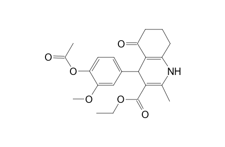 Ethyl 4-[4-(acetyloxy)-3-methoxyphenyl]-2-methyl-5-oxo-1,4,5,6,7,8-hexahydro-3-quinolinecarboxylate