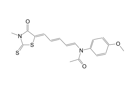 N-(4-methoxyphenyl)-N-[(1E,3E,5Z)-5-(3-methyl-4-oxo-2-thioxo-1,3-thiazolidin-5-ylidene)-1,3-pentadienyl]acetamide