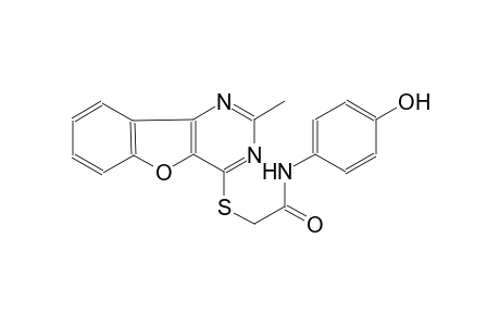 N-(4-hydroxyphenyl)-2-[(2-methyl[1]benzofuro[3,2-d]pyrimidin-4-yl)sulfanyl]acetamide