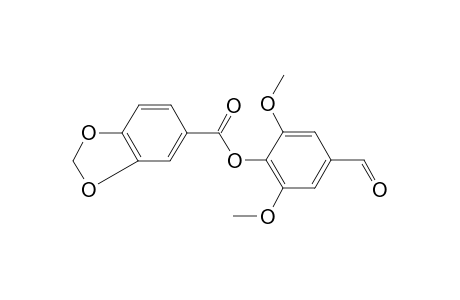 Benzoic acid, 3,4-methylenedioxy-, (4-formyl-2,6-dimethoxyphenyl) ester