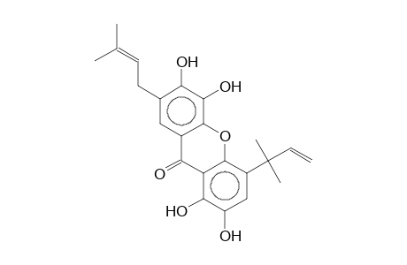 SUBELLIPTENONE-B;1,2,5,6-TETRAHYDROXY-4-(1,1-DIMETHYL-2-PROPENYL)-7-(3-METHYL-2-BUTENYL)-XANTHONE