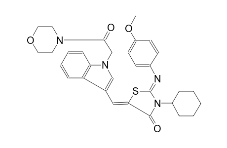 4-thiazolidinone, 3-cyclohexyl-2-[(4-methoxyphenyl)imino]-5-[[1-[2-(4-morpholinyl)-2-oxoethyl]-1H-indol-3-yl]methylene]-, (2Z,5Z)-