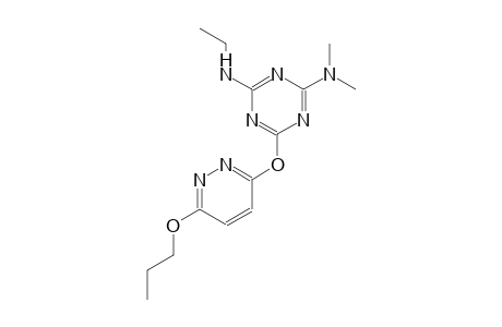 N~2~-ethyl-N~4~,N~4~-dimethyl-6-[(6-propoxy-3-pyridazinyl)oxy]-1,3,5-triazine-2,4-diamine