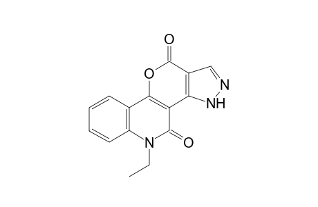 10-Ethyl-4H-pyrazolo[3,4:4,5]pyrano[3,2-c]quinoline-4,11(1H,10H)-dione