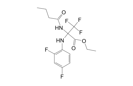 Ethyl 2-butyramido-2-(2,4-difluoroanilino)-3,3,3-trifluoropropionate