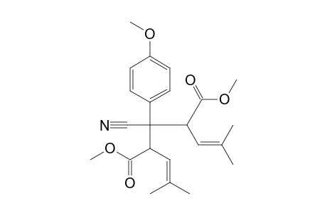 Pentanedioic acid, 3-cyano-3-(4-methoxyphenyl)-2,4-bis(2-methyl-1-propenyl)-, dimethyl ester