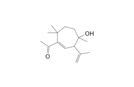 1-(4-Hydroxy-3-isopropenyl-4,7,7-trimethyl-1-cyclohepten-1-yl)ethanone