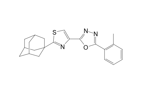 2-(2-Adamantyl-1,3-thiazol-4-yl)-5-(2-methylphenyl)-1,3,4-oxadiazole