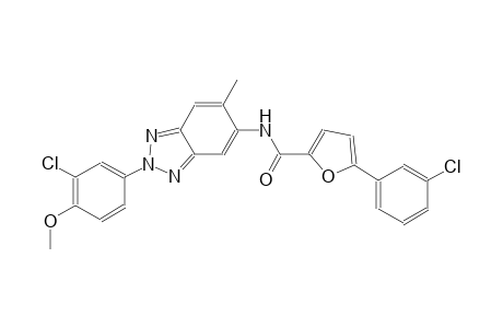 N-[2-(3-chloro-4-methoxyphenyl)-6-methyl-2H-1,2,3-benzotriazol-5-yl]-5-(3-chlorophenyl)-2-furamide