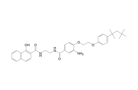 N-{2-{3-amino-4-{2-[p-(1,1,3,3-tetramethylbutyl)phenoxy]ethoxy}benzamido}ethyl}-1-hydroxy-2-naphthamide