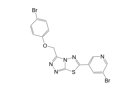 [1,2,4]triazolo[3,4-b][1,3,4]thiadiazole, 3-[(4-bromophenoxy)methyl]-6-(5-bromo-3-pyridinyl)-