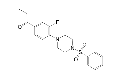 1-(3-Fluoro-4-[4-(phenylsulfonyl)-1-piperazinyl]phenyl)-1-propanone