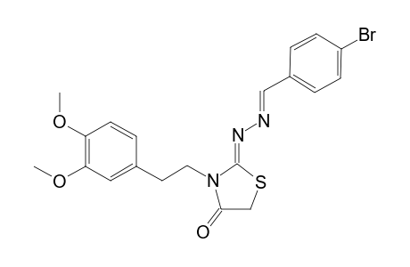 2-{[1-(4-Bromo-phenyl)-meth-(E)-ylidene]-hydrazono}-3-[2-(3,4-dimethoxy-phenyl)-ethyl]-thiazolidin-4-one