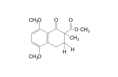 5,8-dimethoxy-2-methyl-1-oxo-1,2,3,4-tetrahydro-2-naphthoic acid, methyl ester