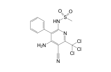 N-[4-Amino-5-cyano-3-phenyl-6-(trichloromethyl)pyridin-2-yl]methanesulfonamide