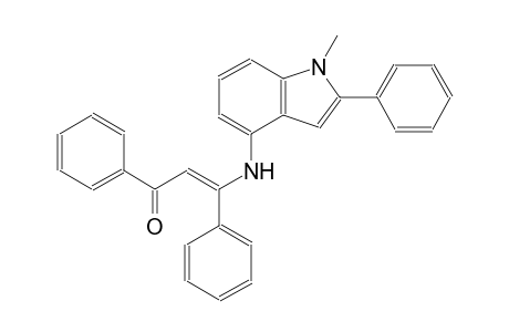 2-propen-1-one, 3-[(1-methyl-2-phenyl-1H-indol-4-yl)amino]-1,3-diphenyl-, (2E)-
