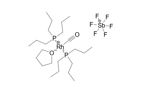 CARBONYL-(TETRAHYDROFURAN)-TRANS-BIS-(TRIPROPYLPHOSPHANE)-RHODIUM-(1)-HEXAFLUOROANTIMONATE