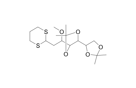 2-Deoxy-4,5:6,7-Di-O-Isopropylidene-3-O-methyl-D-manno-heptose Trimethylene Dithioacetal