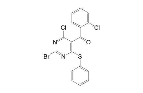 [2-bromo-4-chloro-6-(phenylsulfanyl)pyrimidin-5-yl](2-chlorophenyl)methanone