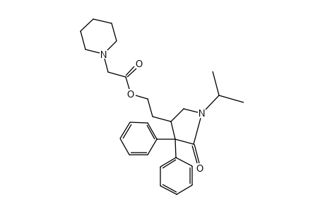 1-piperidineacetic acid, ester with 3,3-diphenyl-4-(2-hydroxyethyl)-1-isopropyl-2-pyrrolidinone