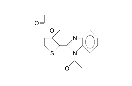 2-(1-Acetyl-2-benzimidazolyl)-cis-3-acetoxy-3-methyl-tetrahydro-thiophene