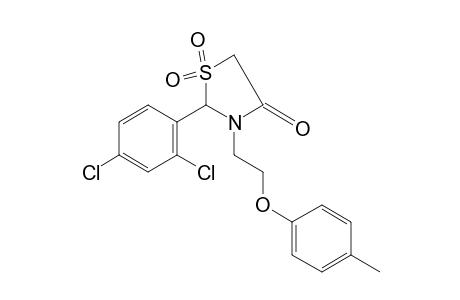 2-(2,4-dichlorophenyl)-3-[2-(p-tolyloxy)ethyl]-4-thiazolidinone, 1,1-dioxide