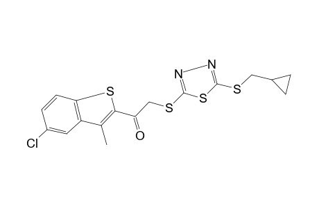 5-chloro-3-methylbenzo[b]thien-2-yl {{5-[(cyclopropylmethyl)thio]-1,3,4-thiadiazol-2-yl}thio}methyl ketone