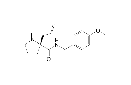 (-)-2-(R)-Allyl-2-[(4-methoxybenzyl)carboxamido]pyrrolidine
