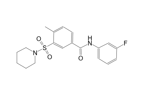 N-(3-fluorophenyl)-4-methyl-2-piperididosulfonylbenzamide