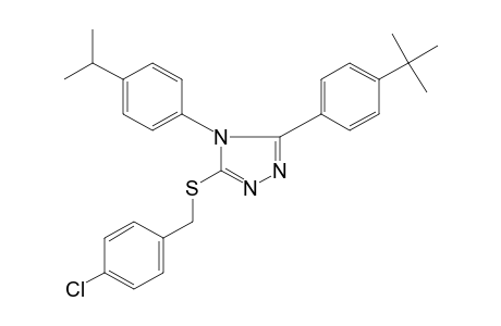 3-(p-tert-butylphenyl)-5-[(p-chlorobenzyl)thio]-4-(p-cumenyl)-4H-1,2,4-triazole
