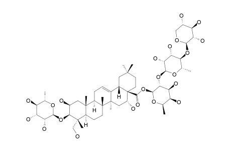 #3B;BESYSAPONIN-C12;3-O-ALPHA-L-RHAMNOPYRANOSYL-POLYGALACIC-ACID-28-O-ALPHA-L-RHAMNOPYRANOSYL-(1->3)-BETA-D-XYLOPYRANOSYL-(1->4)-ALPHA-L-RHAMNOPYRANOSYL-(1->2)